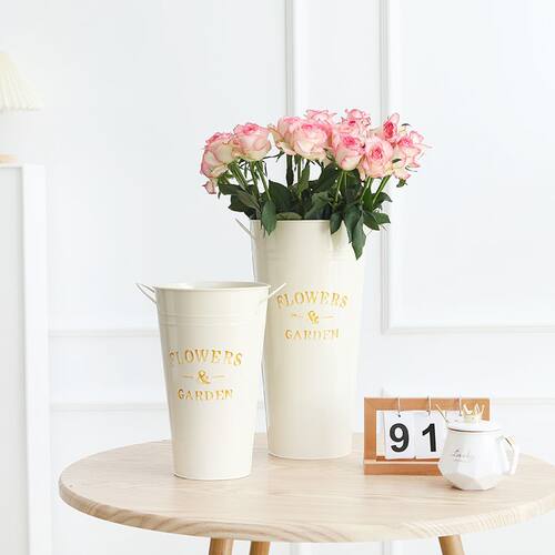 水养醒花桶装饰大花瓶铁皮插花桶