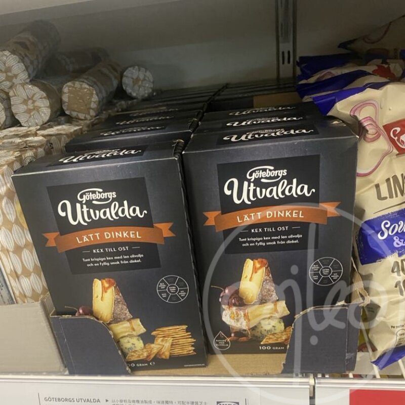 香港代购瑞典进口 UTVALDA 薄脆饼干办公室休闲零食 100g