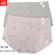 5060内裤 2条 富妮来女加肥加大码 4020弹力棉4374高腰纯棉抗菌5069