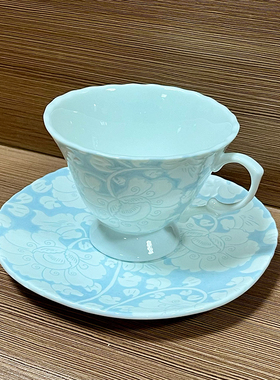 sixth kiln淡雅骨瓷高档欧式咖啡杯碟套装红茶牛奶杯送礼包邮