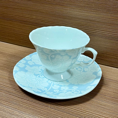 sixth kiln淡雅骨瓷高档欧式咖啡杯碟套装红茶牛奶杯送礼包邮