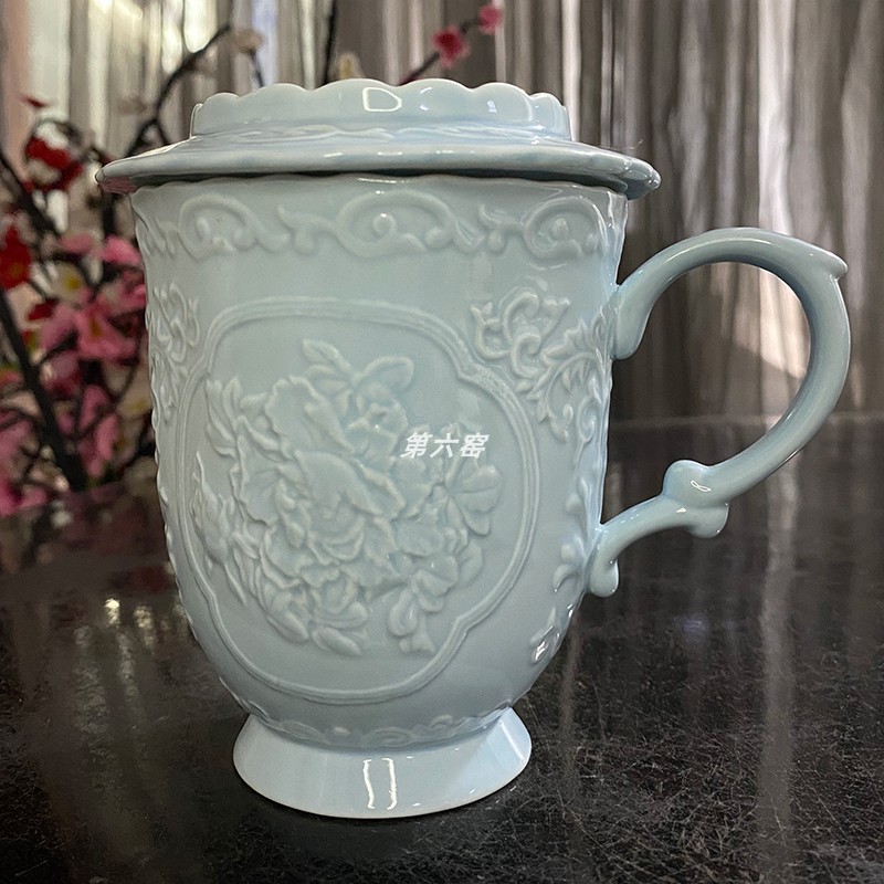 骨瓷杯大容量马克杯带盖简约骨瓷创意喝水杯办公室茶杯女陶瓷杯子