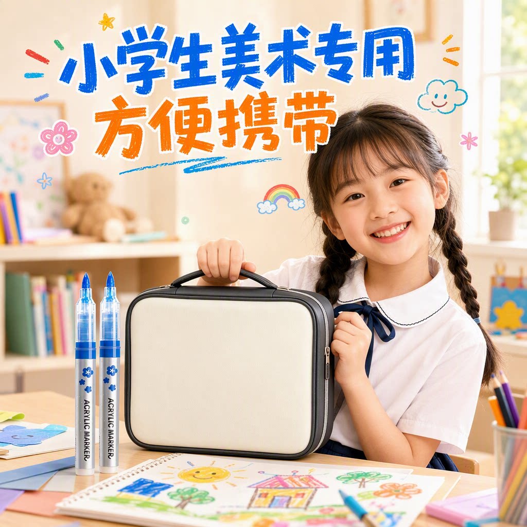 直液式丙烯马克笔软头小学生用图片