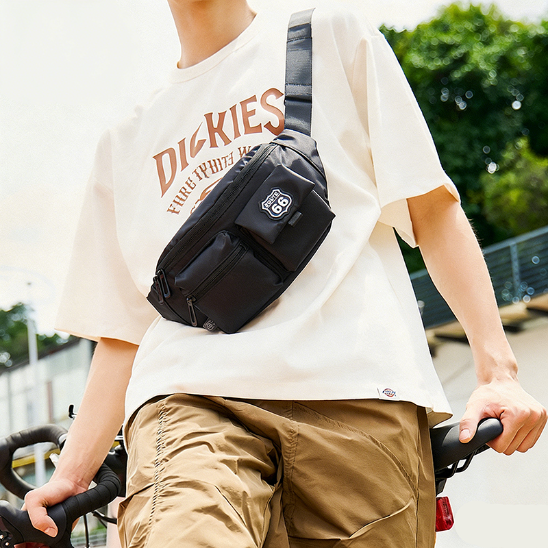 ROUTE66胸包男情侣日常通勤女单肩学生运动户外爬山骑行潮牌斜挎