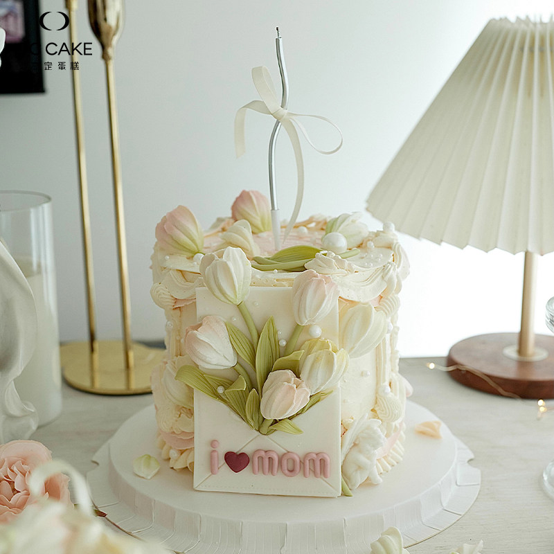 【花礼】cc cake母亲节妈妈女士长辈动物奶油鲜花书信时尚蛋糕
