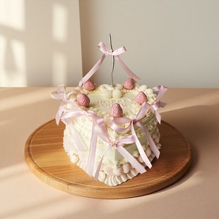 【爱心粉草莓】女友情人爱人母亲姐妹浪漫动物奶油蛋糕北京同城