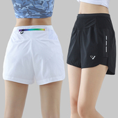 跑步休闲三分裤 五个口袋冰丝速干女式 宽松薄款 假两件夏季 运动短裤