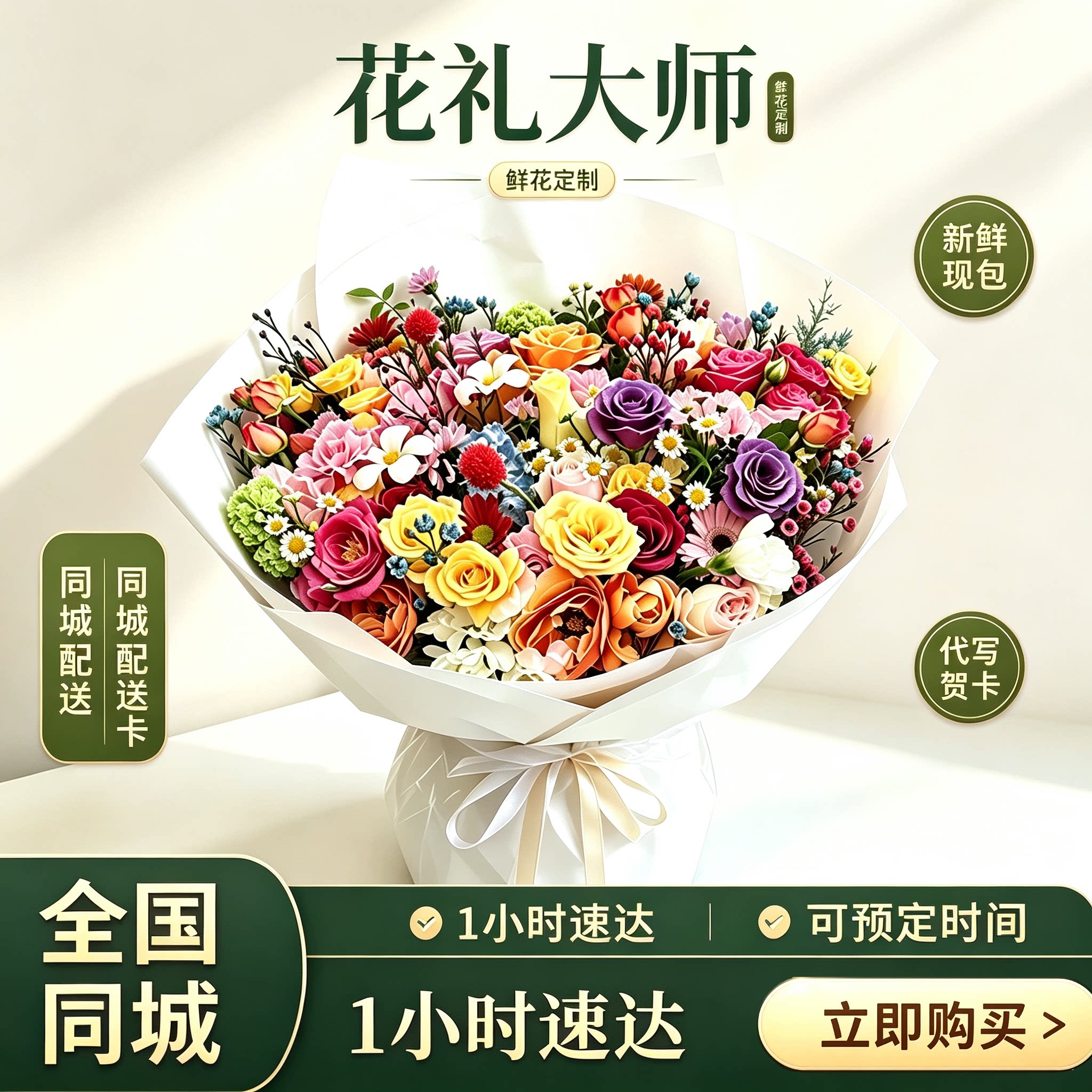 七夕玫瑰花束鲜花速递生日天津北京上海全国同城配送女友花店