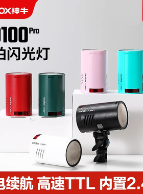 Godox神牛AD100pro外拍闪光灯锂电池TTL摄影灯便携单反相机口袋外拍灯摄影户外手持佳能尼康索尼富士
