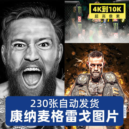 嘴炮康纳麦格雷戈ufc明星格斗搏击超高清4KJPG图片海报装饰画素材