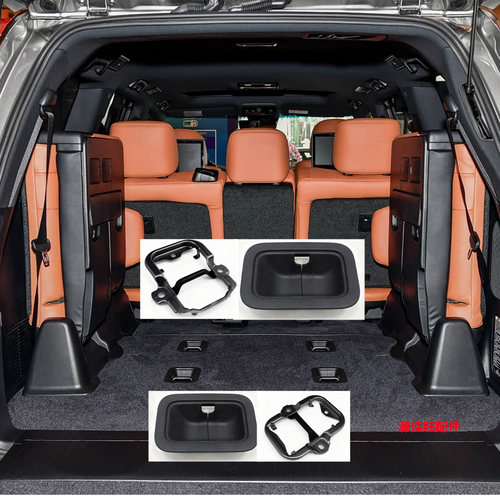 适用LX570LC200兰德酷路泽第三排座椅锁钩锁扣饰盖后排座椅地板