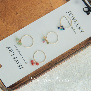 天然南红玛瑙戒指和田玉碧玉青金石碧玺珍珠戒指女款原创不褪色