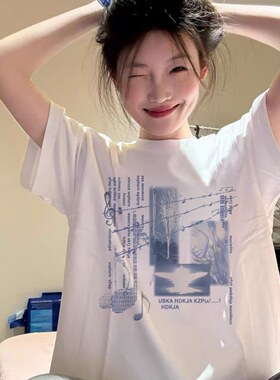 宝藏cang白色短袖T恤女2026夏季新款230g纯棉体恤半袖上衣服ins潮