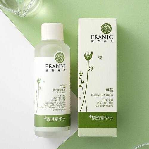 法兰琳卡芦荟清透精华水补水保湿 收缩毛孔爽肤水120ml