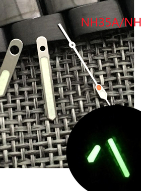 代用精工表1配件指针改装夜光适用SKX007款NH35A/36A机芯C3夜光