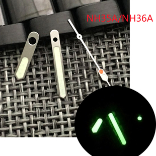 代用精工表1配件指针改装夜光适用SKX007款NH35A/36A机芯C3夜光