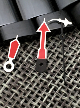 代用精工手表配件指针改装夜光适用SKX007款NH35A/36机芯小鱼红针