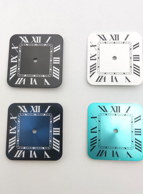 27MM组装手表配件 方形NH35字面 NH35表盘 潜水机械手表表盘