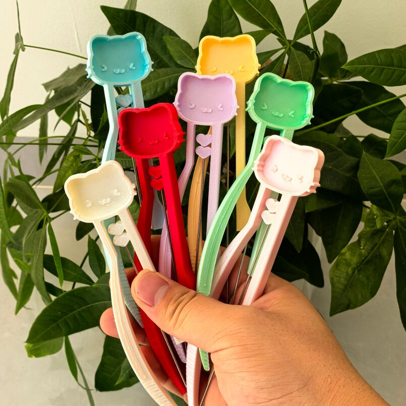 豆帮手 拼豆笔 豆针笔长镊子夹子工具猫抓铲拼豆辅助工具豆铲小猫