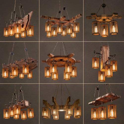 美式客厅灯吊灯工业风复古怀旧