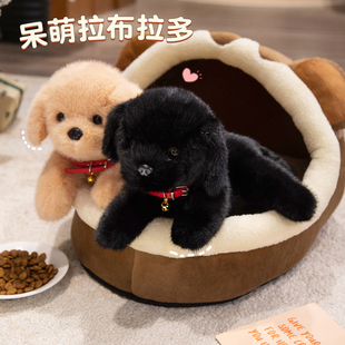 新款拉布拉多公仔毛绒玩具仿真小狗陪伴安抚玩偶抓机娃娃儿童礼品