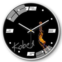Creative NBA Kobe wall clock, silent living room Jordan clock, bedroom study clock, fitness club wall clock thumbnail 6