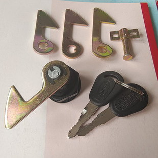 电动车后备箱锁通用配件电瓶摩托车尾箱锁钩工具箱靠箱锁芯固定扣