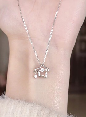 韩版ins精致跳动心星星项链女情人节礼物项链女百搭小众设计高级
