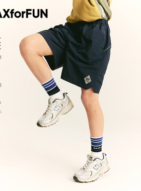 MAXforFUN童装25春夏儿童速干短裤轻量反光裤子户外运动透气男女