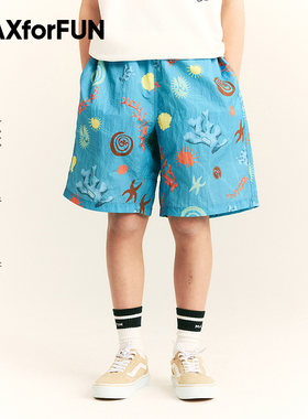 MAXforFUN童装25春夏儿童度假风短裤工装裤轻薄速干印花男女童新