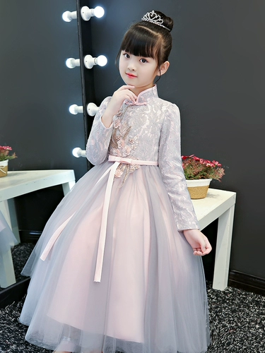 Платье, весенний наряд маленькой принцессы, ханьфу, зимняя осенняя юбка, китайский стиль