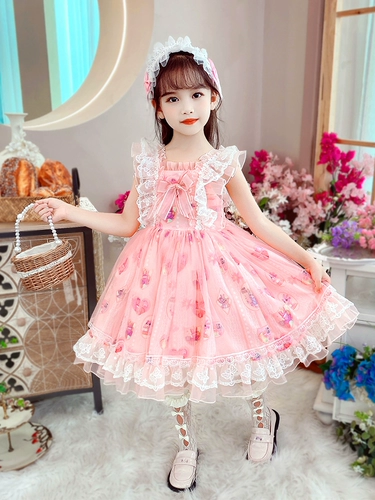 Детская летняя юбка, наряд маленькой принцессы, летняя одежда, детское вечернее платье, стиль Лолита