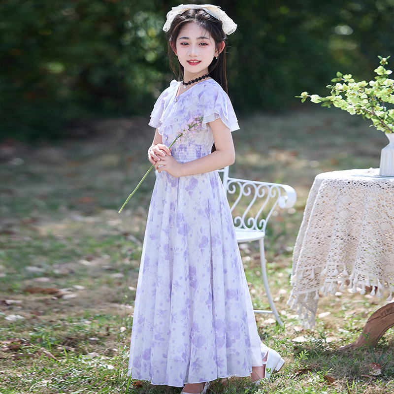 女童连衣裙2025新款夏季儿童公主裙夏装大童女公主裙子女孩沙滩裙