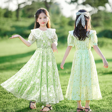 女童连衣裙2025新款夏季薄款儿童公主裙大童女孩多巴胺小洋裙子夏