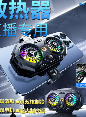 CHIUSI双核制冷手机散热器适用OPPO A1s/findx6pro/ace2直播三挡