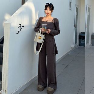 女装 两件套200斤加大码 胖mm显瘦慵懒风阔腿裤 _569 2026春上新