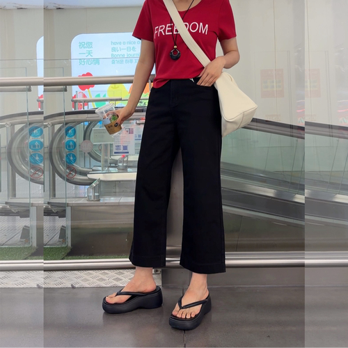 【2026夏上新】胖mm显瘦牛仔奶奶休闲9分裤200斤大码女装_065-2