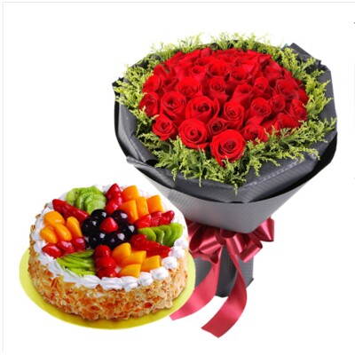 宝丰县二政府五人民医院宏泰大酒店一中红玫瑰生日蛋糕鲜花店同城