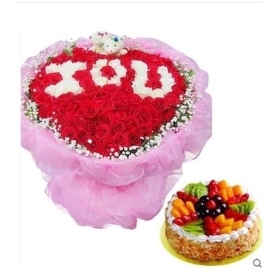 嘉善县银泰百货/置地公馆云澜湾温泉小镇玫瑰生日蛋糕鲜花店同城