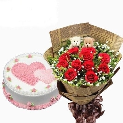 南充嘉陵蚂蝗宴光彩大市场汽车站中虹国际玫瑰生日蛋糕鲜花店同城