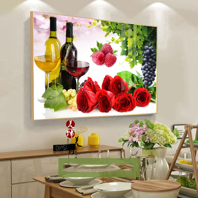 餐厅装饰画酒杯壁画单幅画画世纪