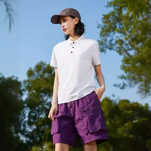 无痕冰丝polo衫 上衣 女士高级感商务运动休闲短袖 t恤女男女同款
