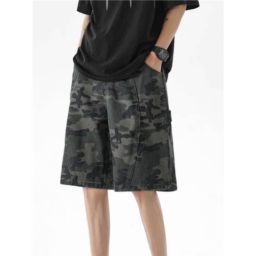 迷彩工装五分短裤子男夏季中裤