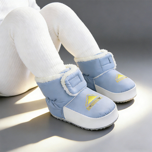 学步鞋 婴儿鞋 子外出鞋 子软底鞋 加绒保暖 子6到12个月小月龄宝宝鞋