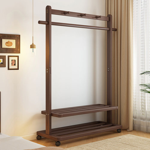 挂衣架落地卧室简易隔夜置衣架子可移动室内家用挂衣服民宿衣帽架