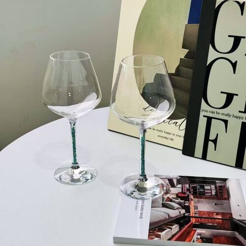 欧式绿松石杯杆高脚杯红酒杯
