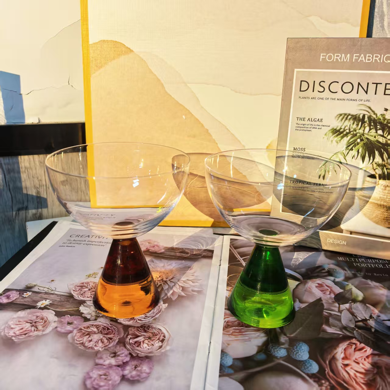 欧式实心料原色水晶玻璃酒杯