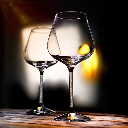 高端新款水晶金钻红酒杯