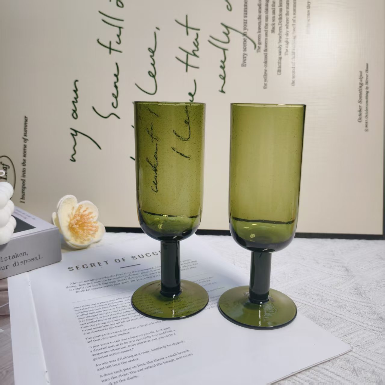 可尔高脚杯玻璃中古风香槟杯