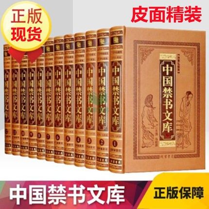 【正版】现货 包邮 速发 中国禁书文库 正版全套 中国古代禁小说/名著/禁书名著/图文珍藏版皮面16开12册